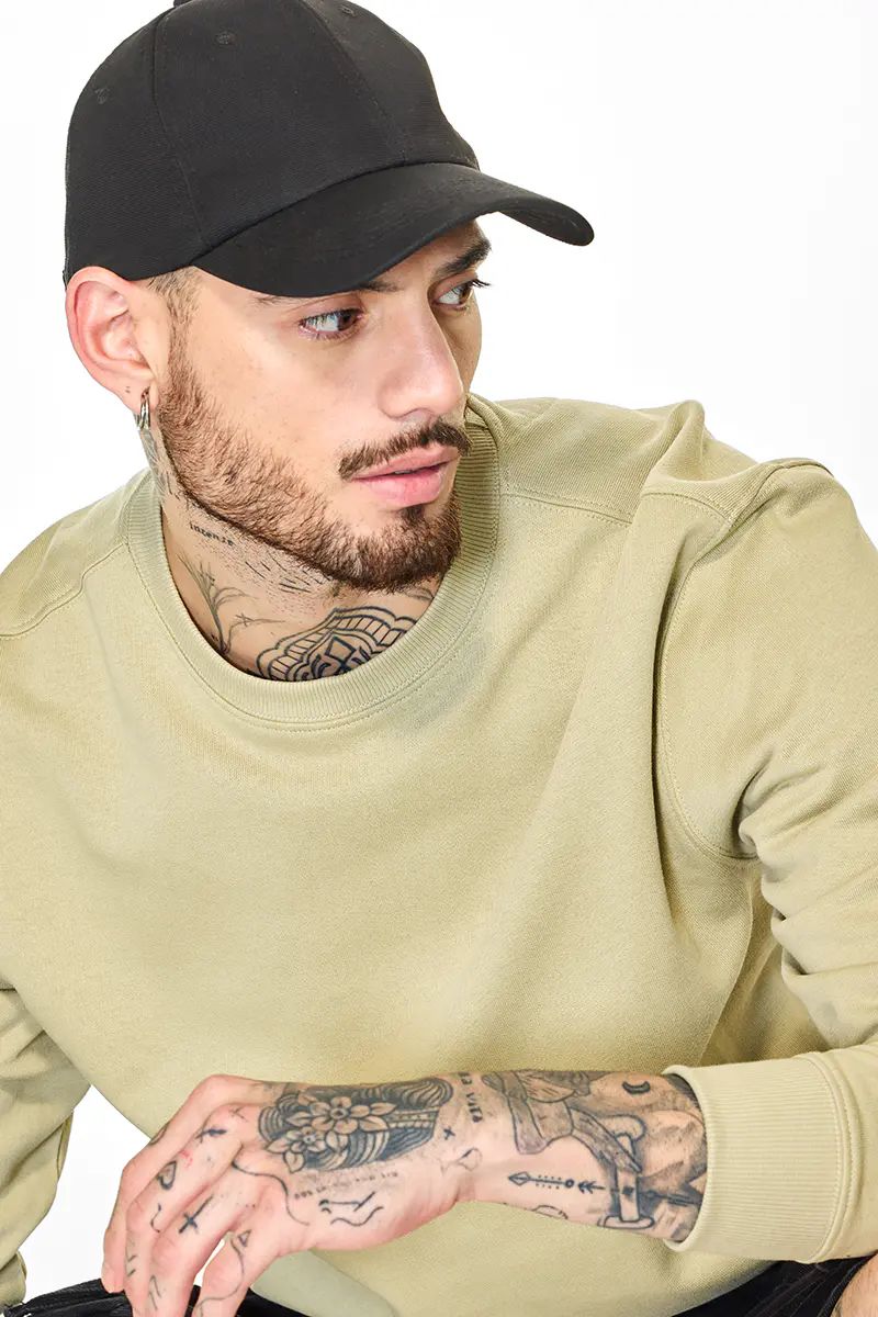 Beige Solid Sweater