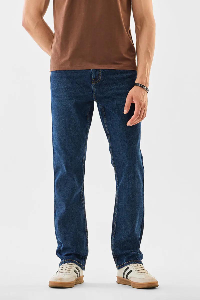 Dark Blue Distressed Jeans