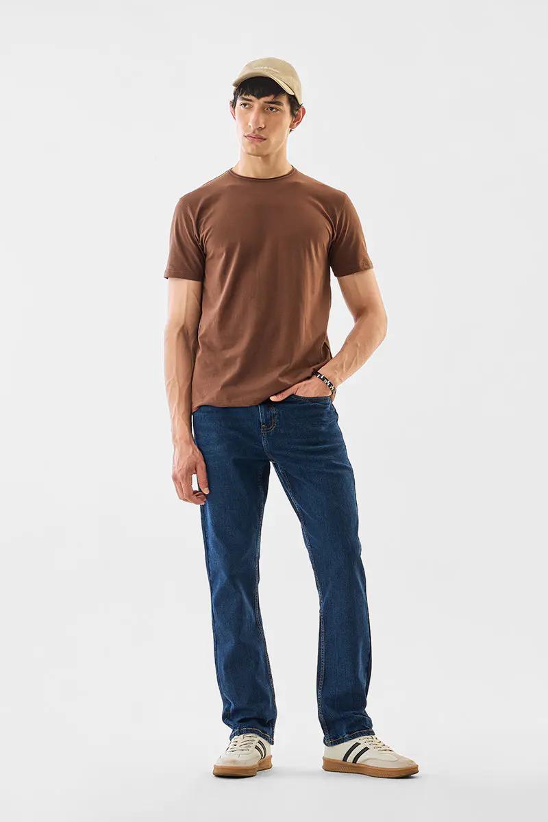 Dark Blue Distressed Jeans