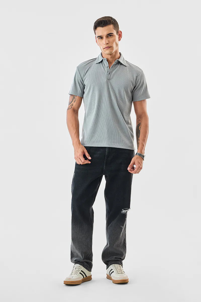 Regular fit stretch knitted tshirt