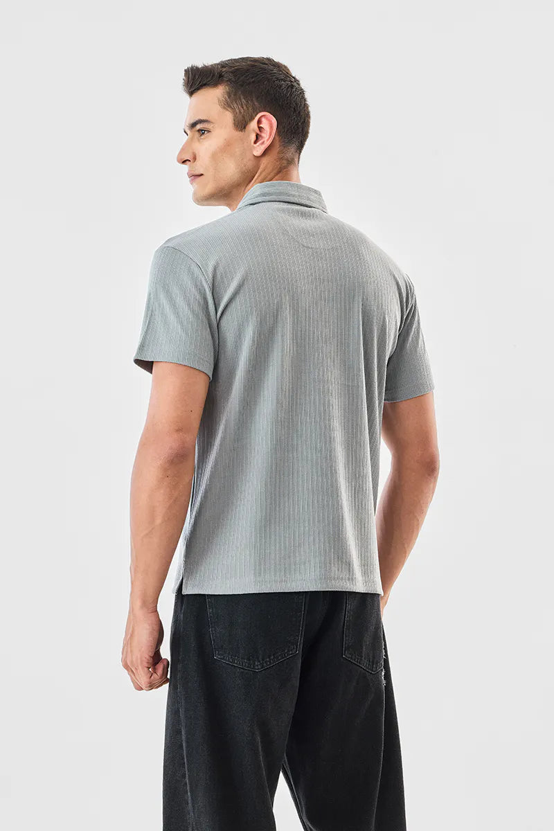 Regular fit stretch knitted tshirt