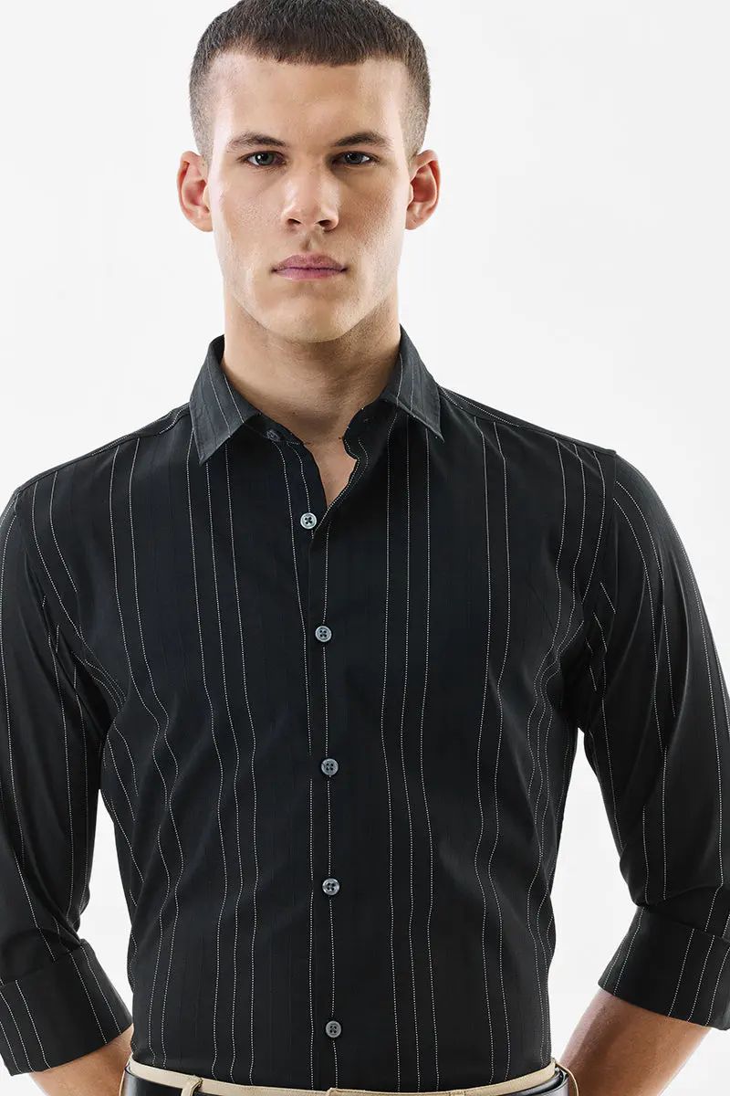 Black Pinstripe Shirt
