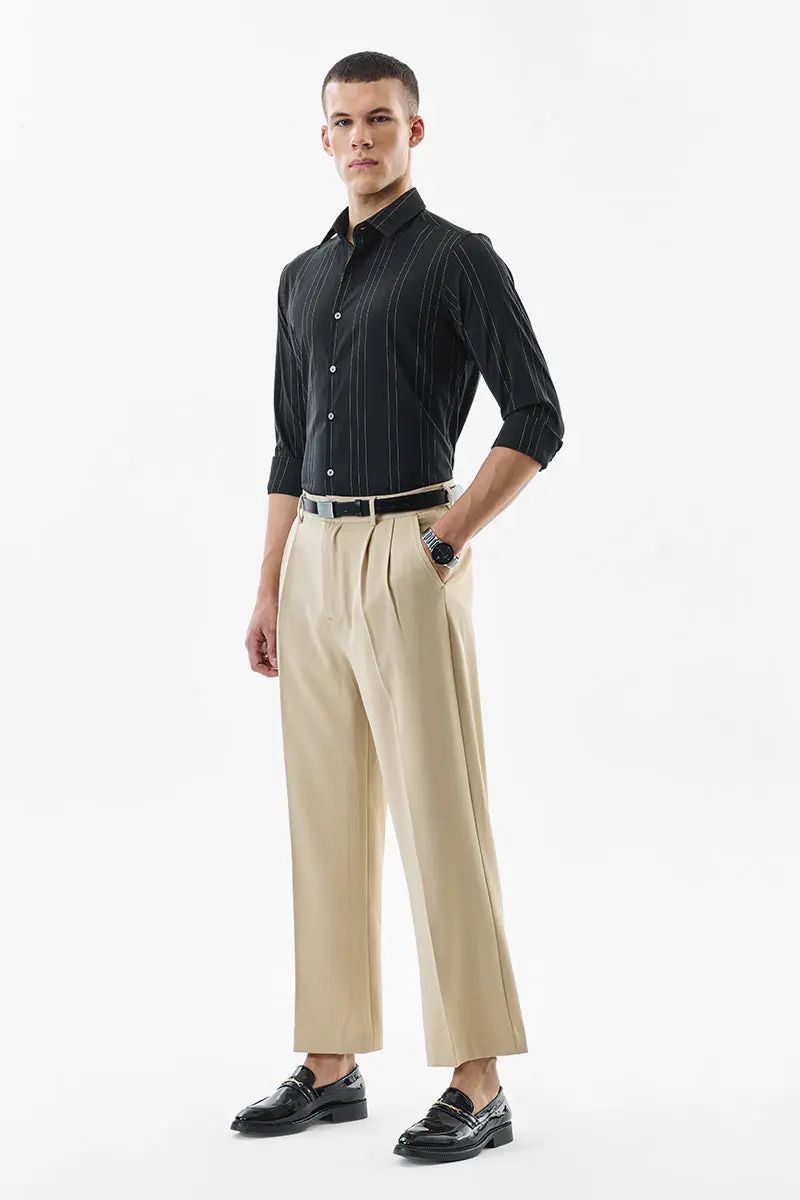 Black Pinstripe Shirt
