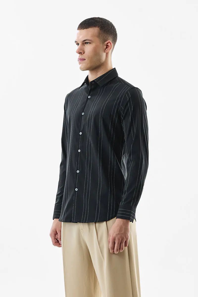 Black Pinstripe Shirt