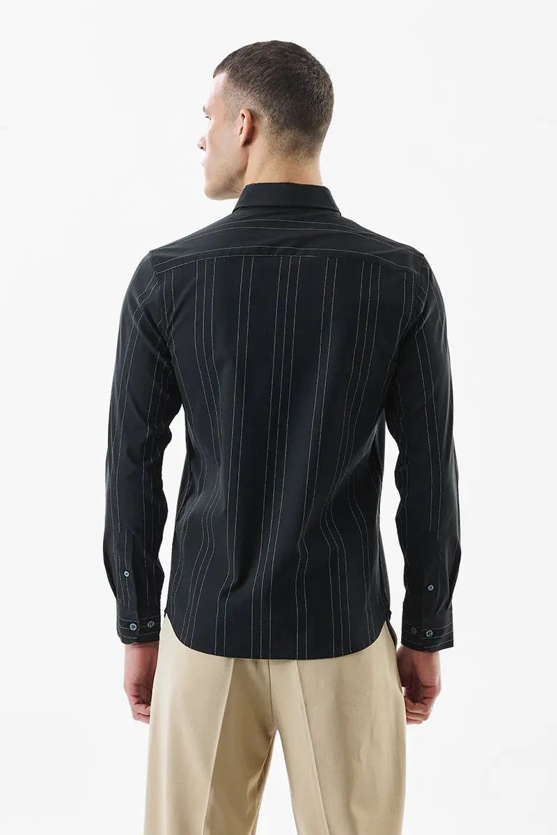 Black Pinstripe Shirt