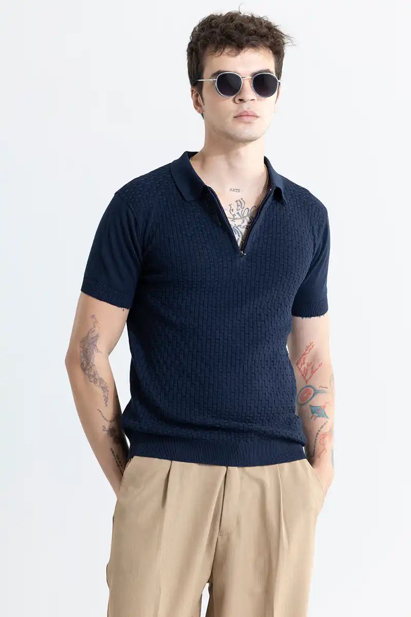 Naval Blue Polo T-Shirt