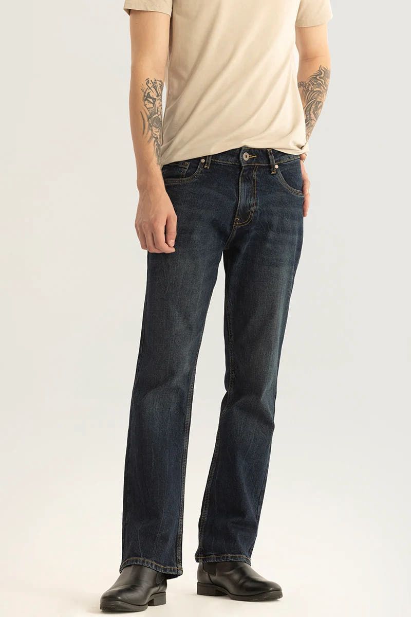 Washed Bootcut Jeans