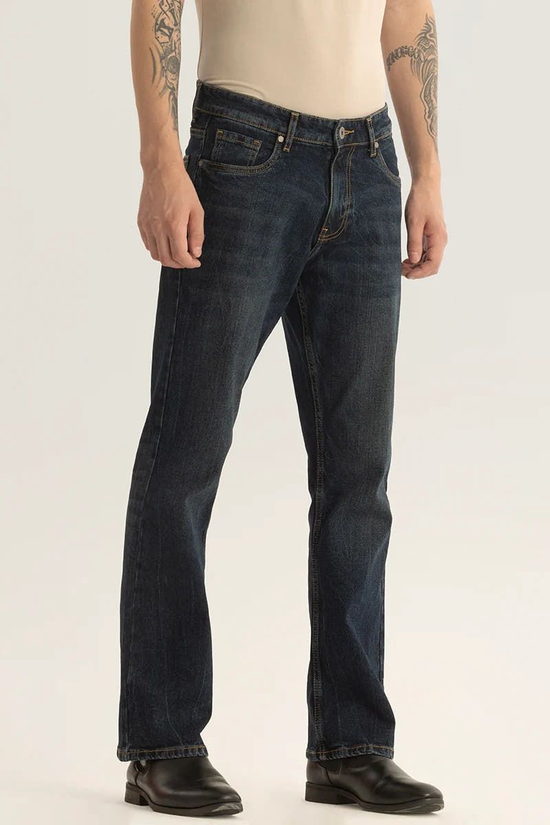 Washed Bootcut Jeans