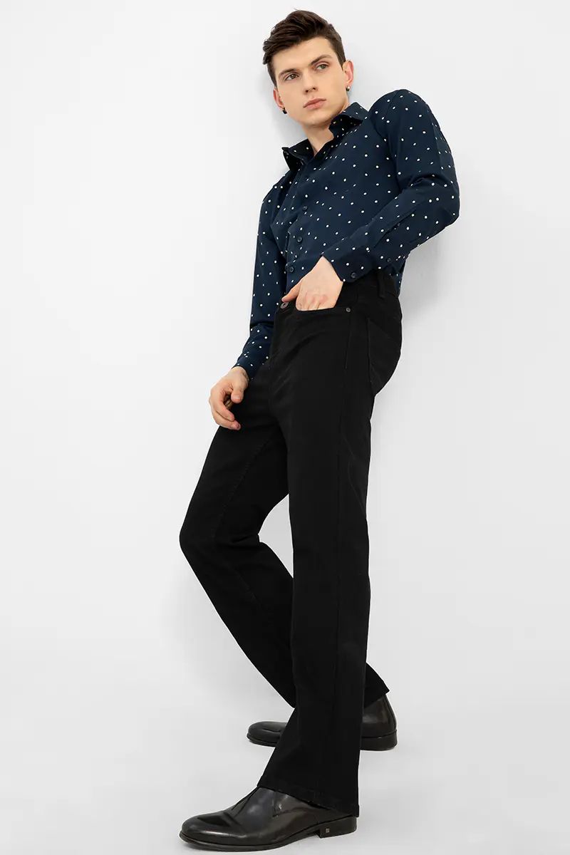 Black Regular Fit Jeans