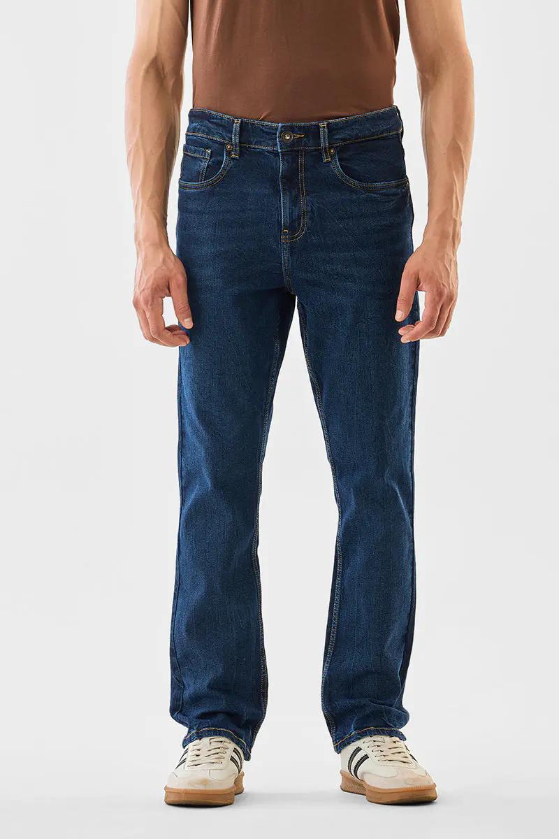 Dark Blue Distressed Jeans