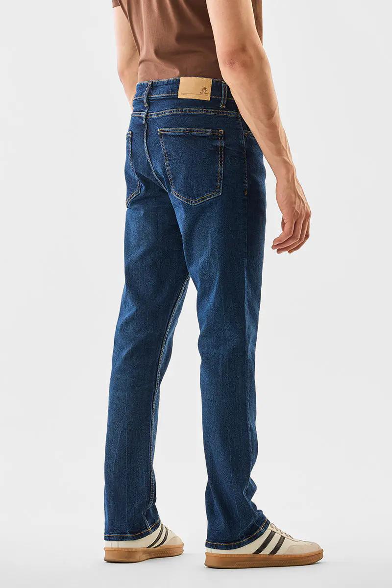 Dark Blue Distressed Jeans