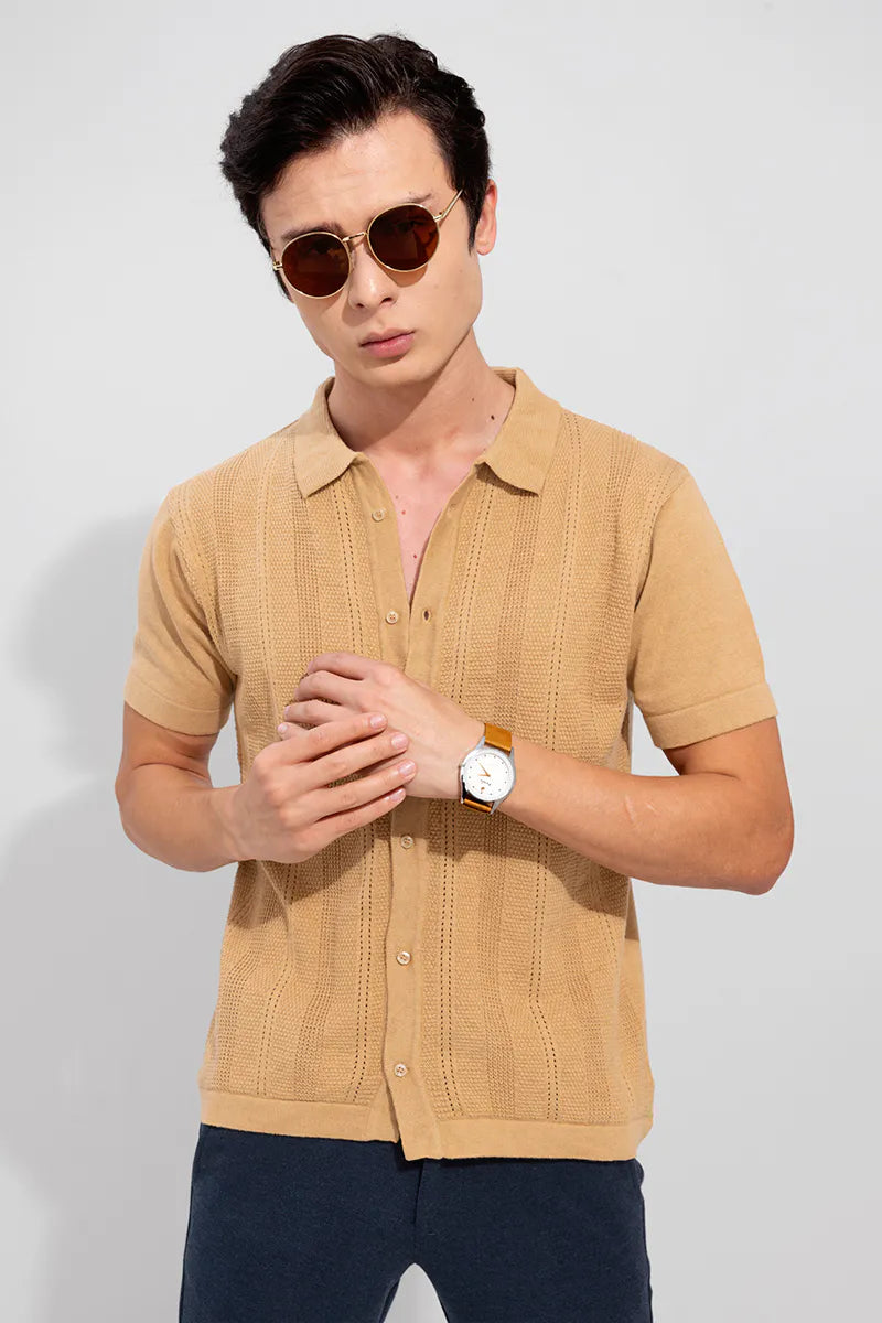 Sparkling beige shirt