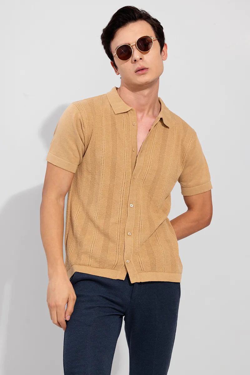 Sparkling beige shirt