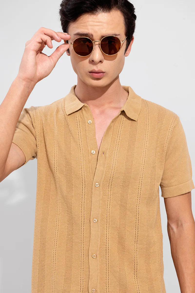 Sparkling beige shirt