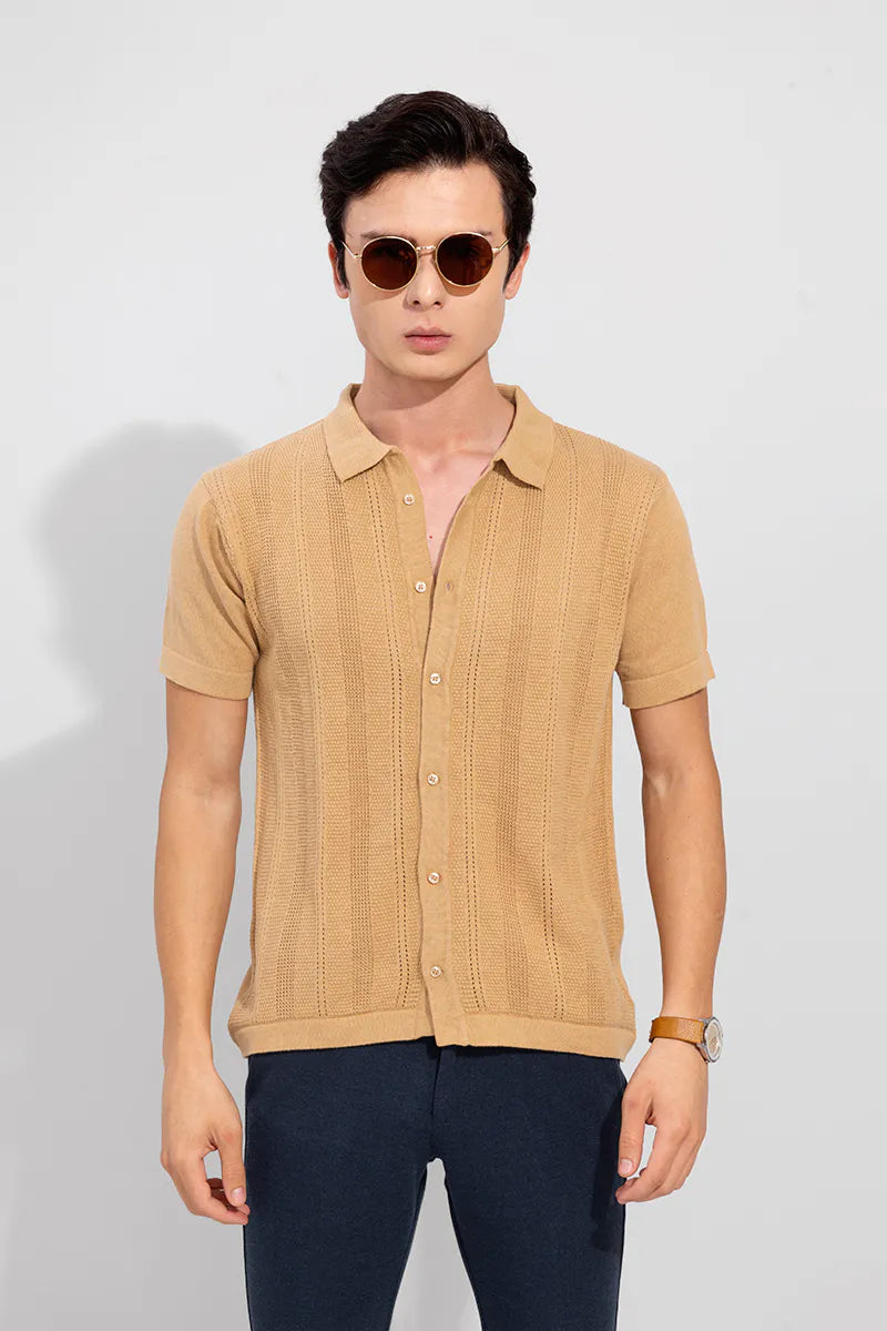 Sparkling beige shirt