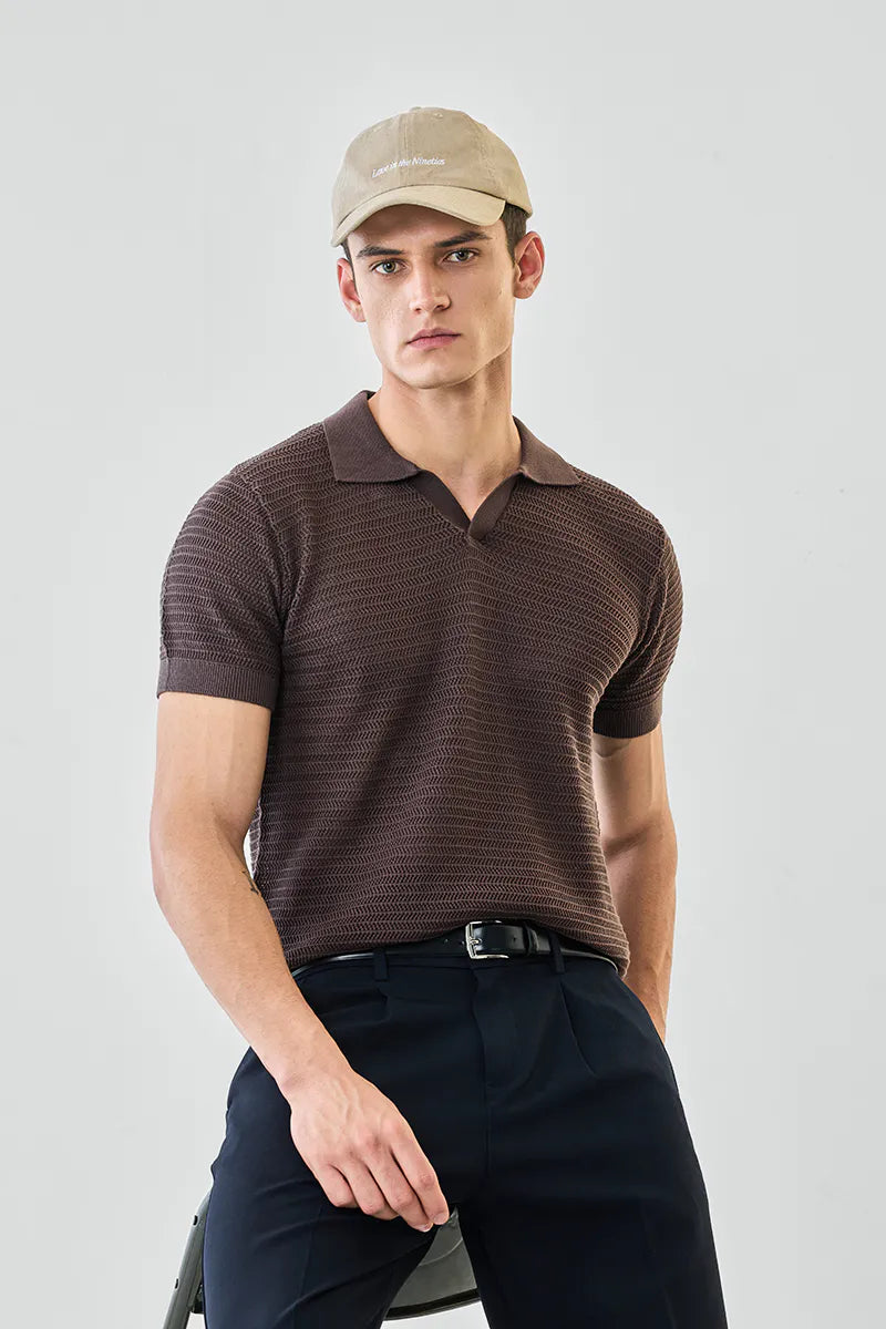 Johnny Collar cotton tshirt