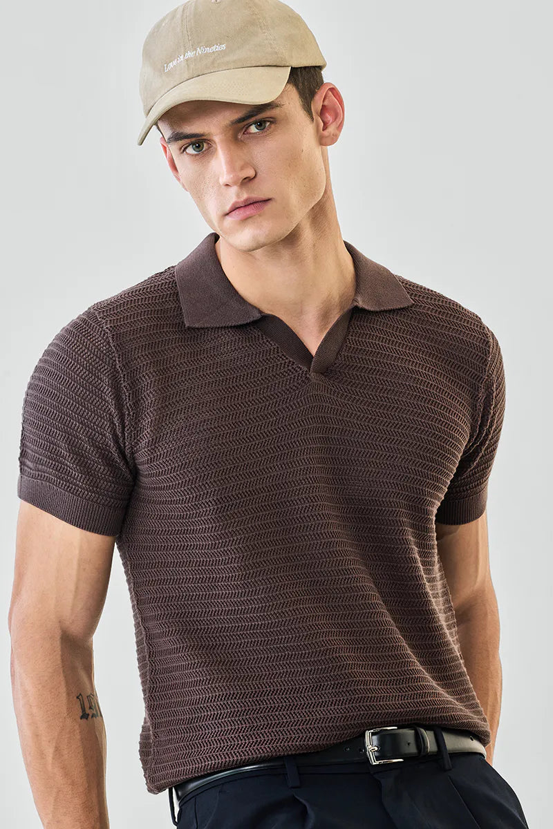Johnny Collar cotton tshirt