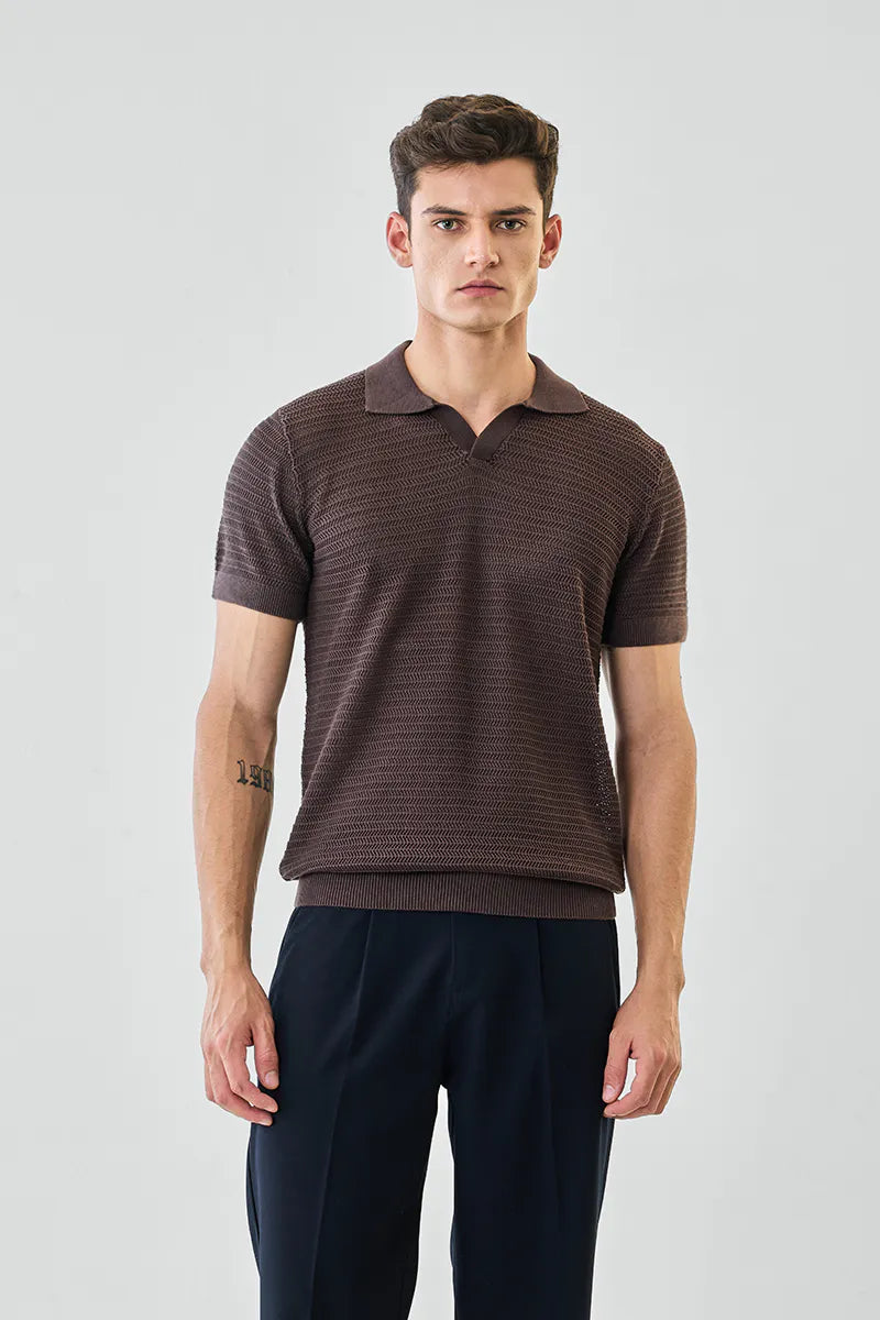 Johnny Collar cotton tshirt