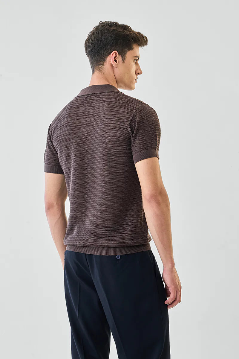 Johnny Collar cotton tshirt