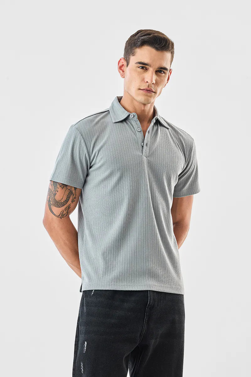 Regular fit stretch knitted tshirt
