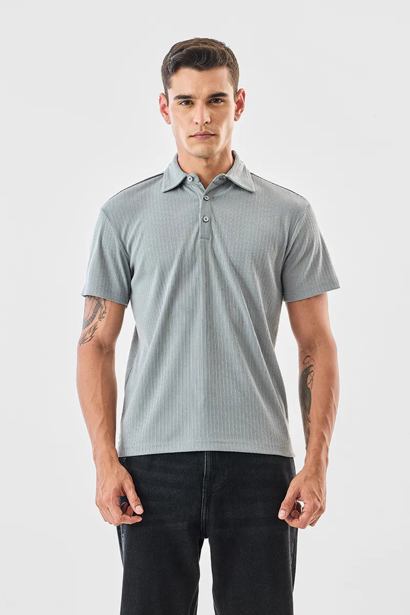 Regular fit stretch knitted tshirt